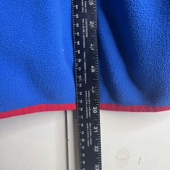 Vineyard Vines Fleece Pullover Large Blue Red Whale Logo Retro Outdoor 1/4 Snap - Picture 5 of 10